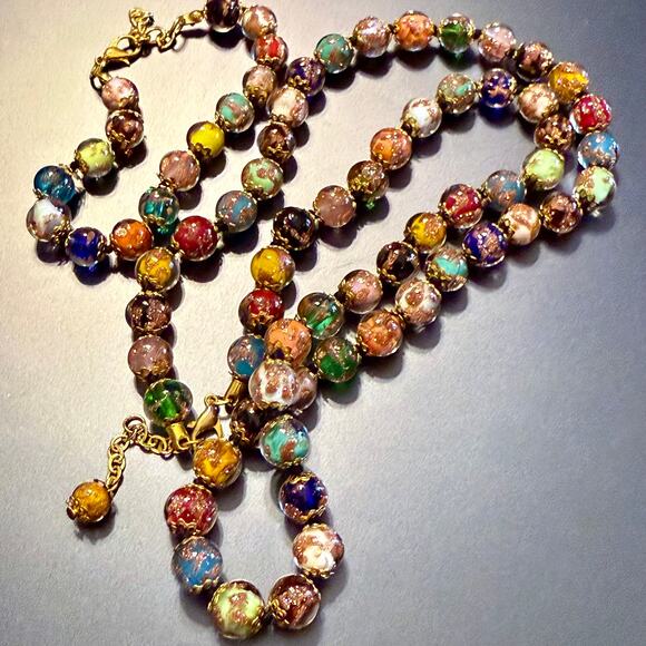 Murano Jewelry - Venetian Cornaro Murano Glass Beaded Necklace & Bracelet Set